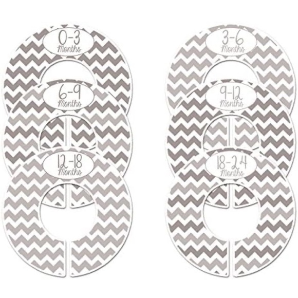 Baby Nursery Clothing Size Closet Dividers Grey Gender Neutral Ranged Months - Picture 1 of 2